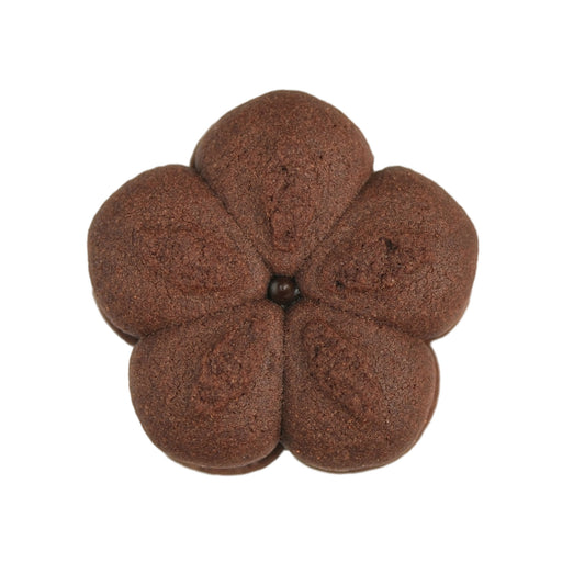 Handcrafted double chocolate cookie sandwich brushed with Belgian milk chocolate and dreamy chocolate ganache