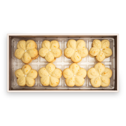 Refined gift box of Signature Susie K Cookies displayed with elegant details, perfect for celebrations or self-treats.