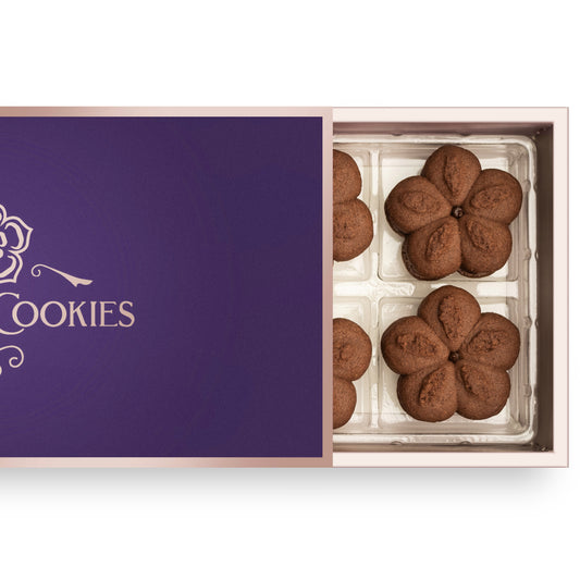 Luxurious box of Susie K Cookies displayed with elegant details, perfect for gifting or self-treats.